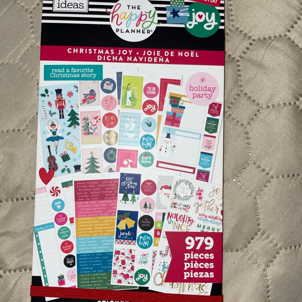 Christmas Joy Happy Planner Sticker Book w/ 2 small stickers missing.